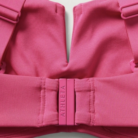 NWOT Athleta square neck V bikini top in Tulip pink - Picture 6 of 13